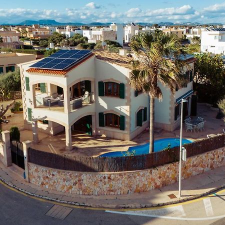 Mallorca Finca Haus Mit Pool Direkt Am Meer Es Trenc, Bootstour Moeglich Sa Ràpita Zewnętrze zdjęcie